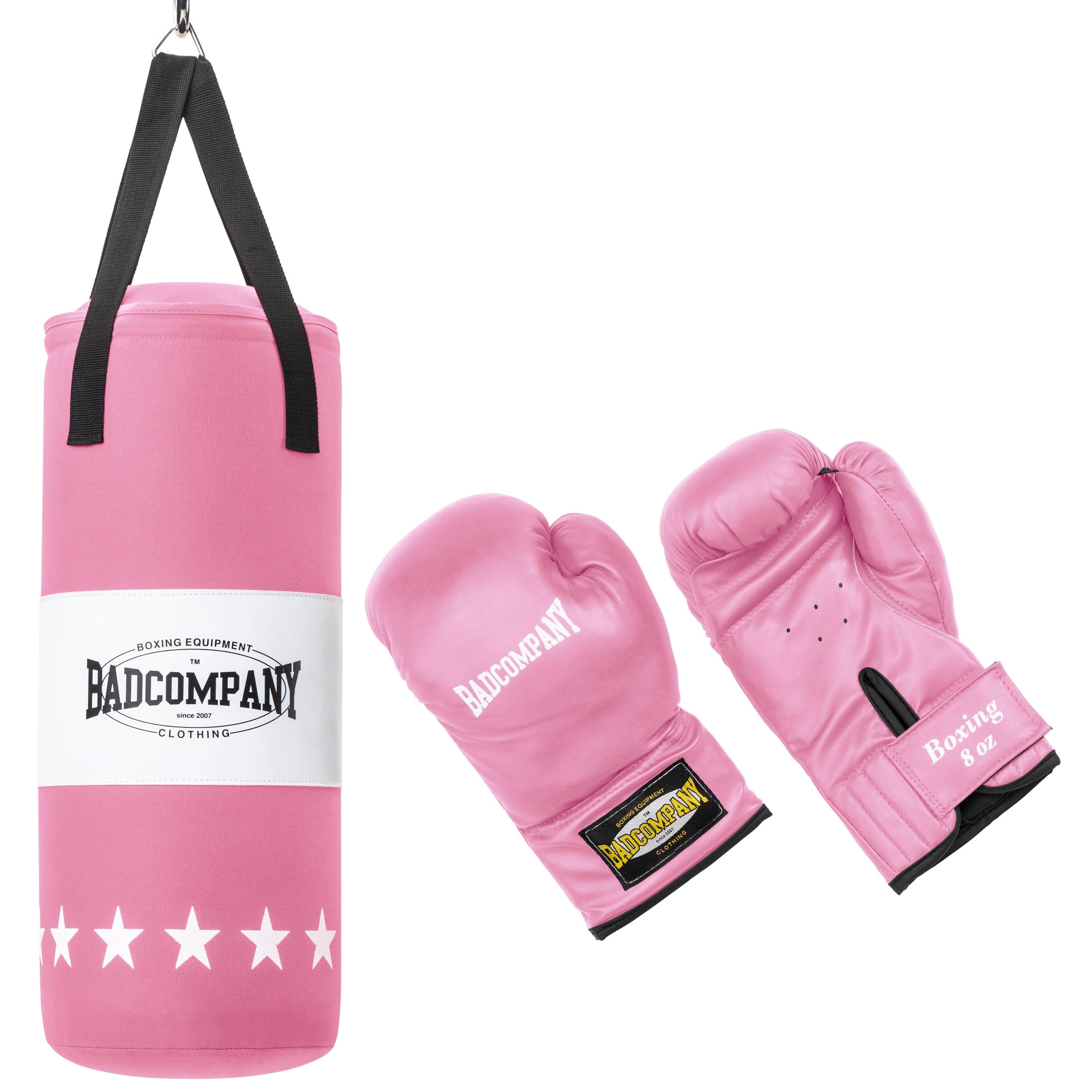 Junior Boxing Set Punching Bag with Gloves Pink - Main Image