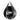 Punching bag made of genuine leather medium black